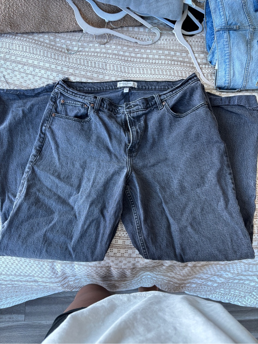 Abercrombie and Fitch Baggy Low rise washed black jeans